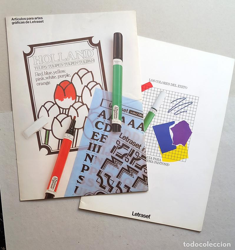 Cat&aacute;logos publicitarios: Pantone - Letraset x 2 prospectos - Foto 2