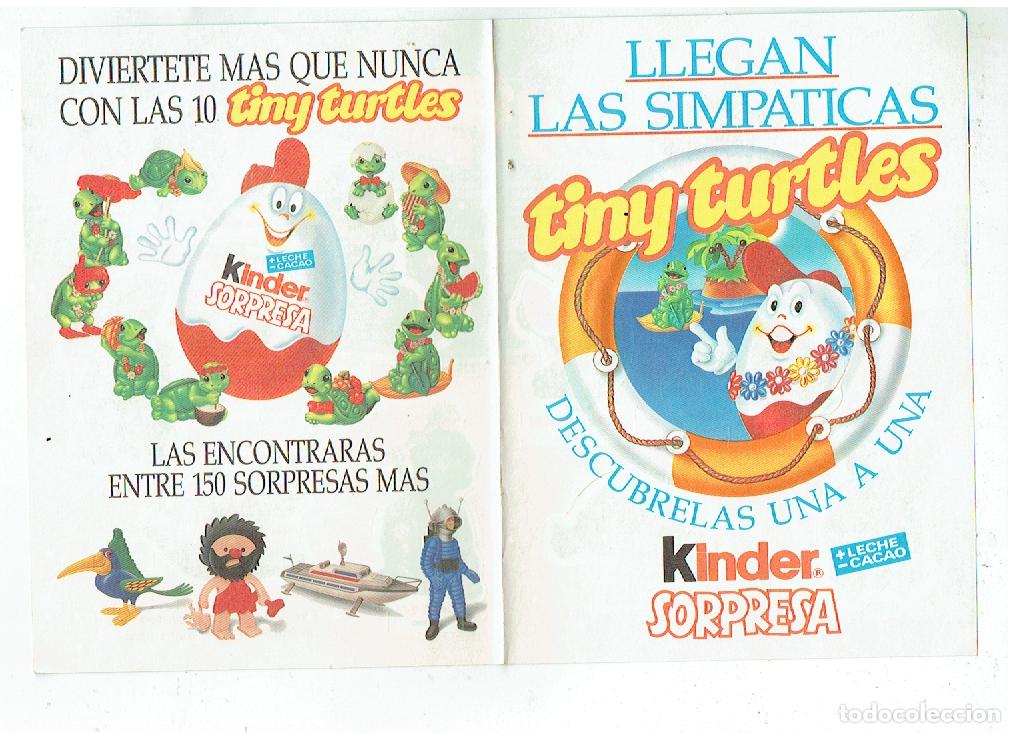 Cat&aacute;logos publicitarios: LLEGAN LAS SIMPATICAS TINY TURTLES. KINDER SORPRESA. 10 ADHESIVOS. (B/48.1)