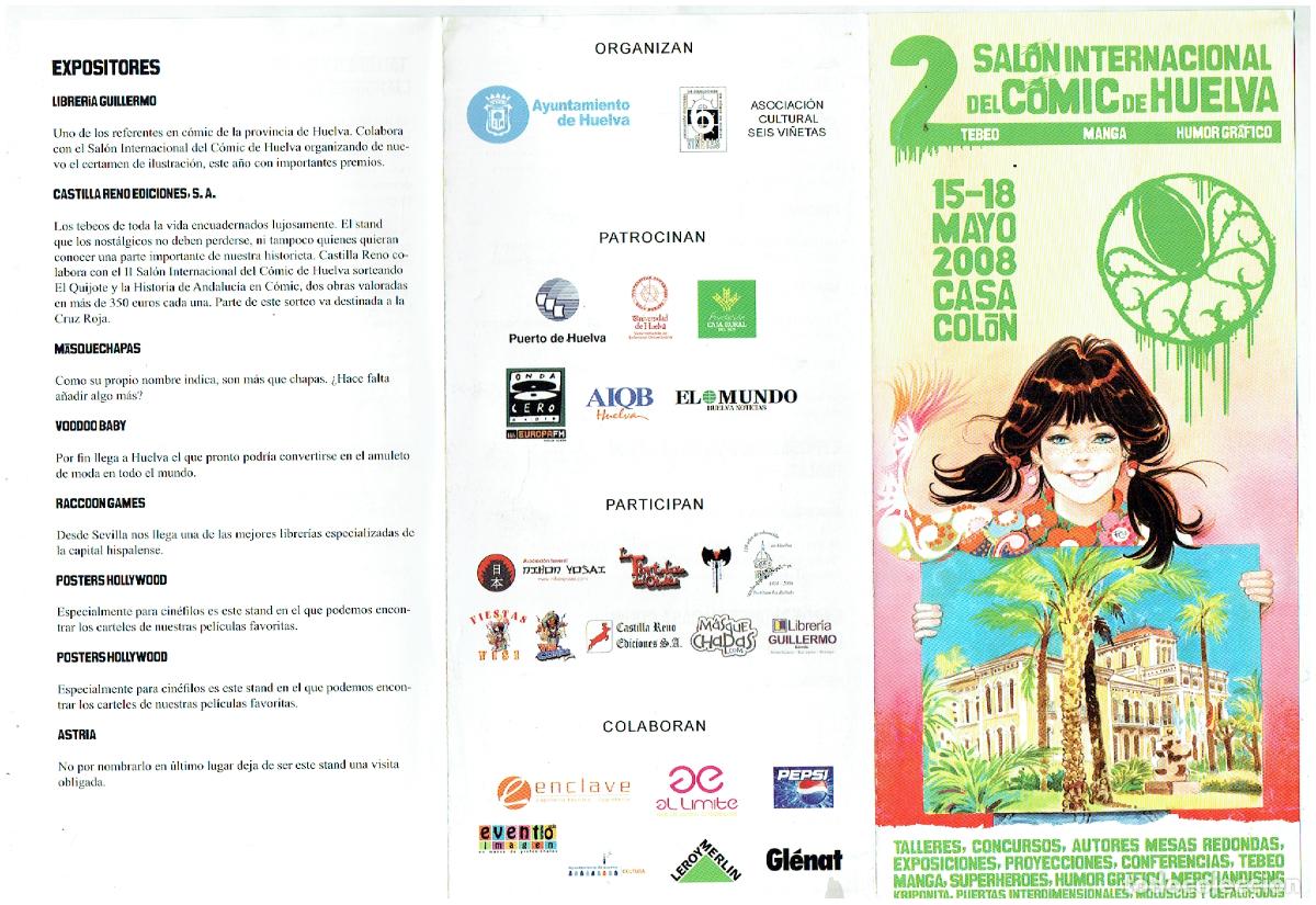 Cat&aacute;logos publicitarios: 2 SAL&Oacute;N INTERNACIONAL DEL C&Oacute;MIC DE HUELVA. 15-18 MAYO 2008. (B/48.1)