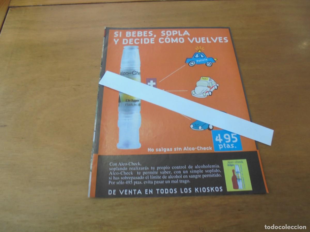 Cat&aacute;logos publicitarios: PUBLICIDAD 2000: ALCO-CHECK PARA REALIZAR TU PROPIO CONTROL DE ALCOHOLEMIA.