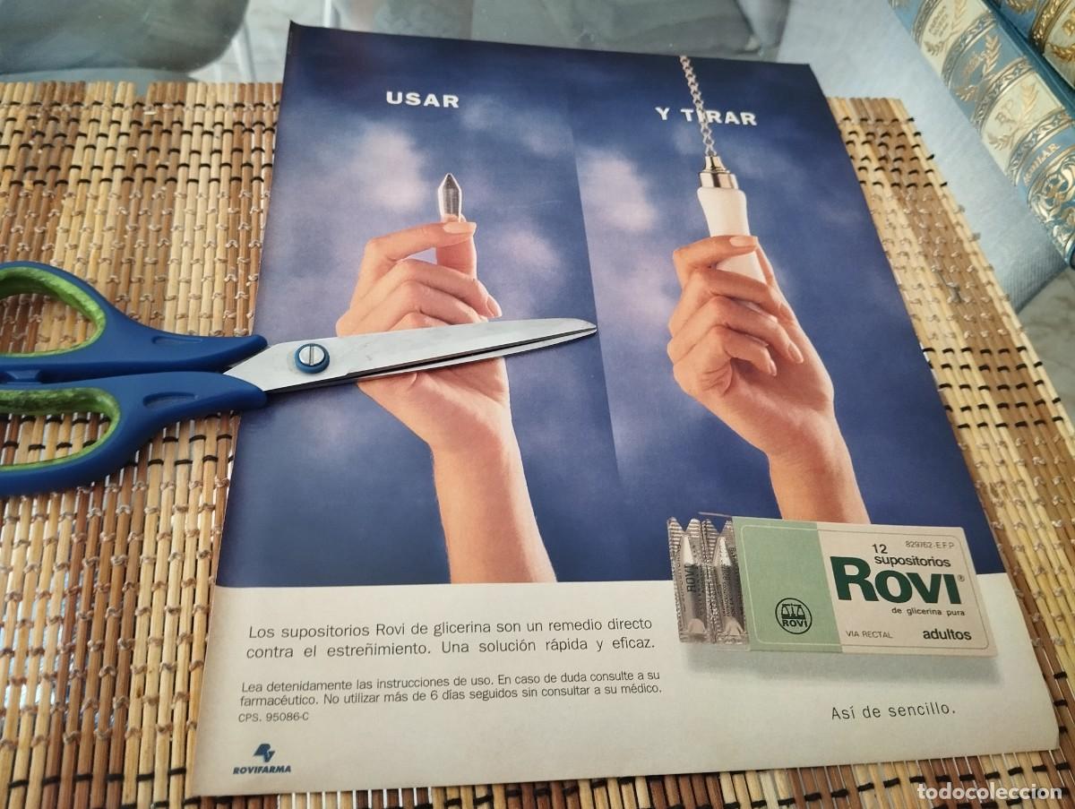 Cat&aacute;logos publicitarios: SUPOSITORIOS ROVI ANUNCIO PUBLICIDAD PERI&Oacute;DICO A&Ntilde;O 1995
