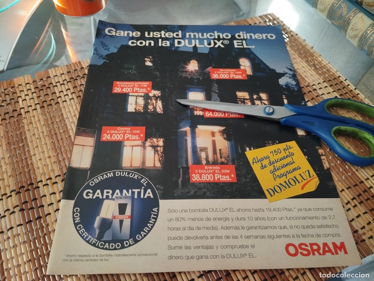 Cat&aacute;logos publicitarios: OSRAM DULUX ANUNCIO PUBLICIDAD REVISTA 1995