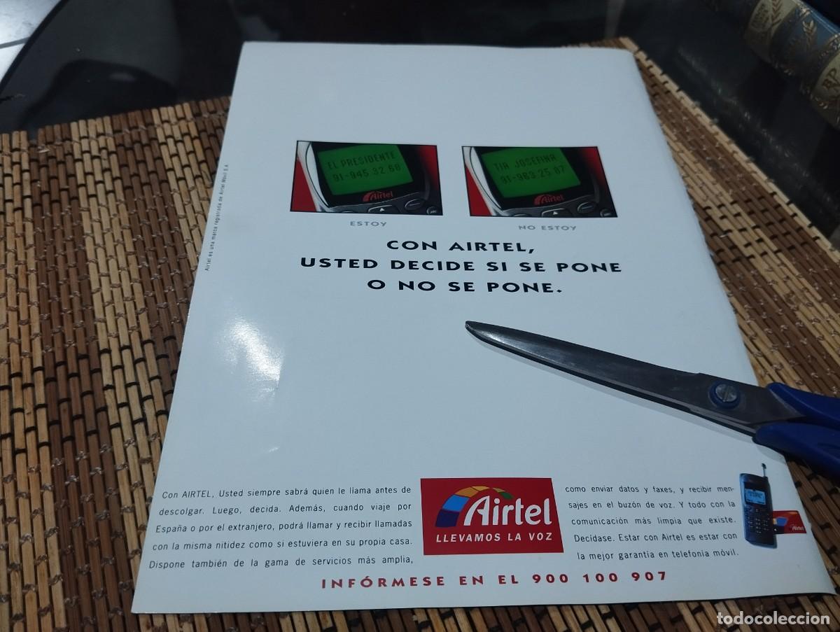 Cat&aacute;logos publicitarios: TEL&Eacute;FONO M&Oacute;VIL AIRTEL ANUNCIO PUBLICIDAD REVISTA 1996