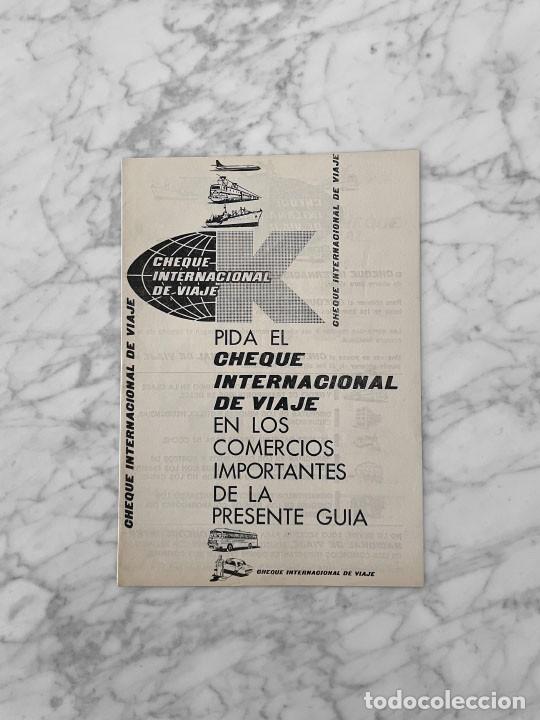 Cat&aacute;logos publicitarios: GUIA CHEQUE INTERNACIONAL DE VIAJE - 1962