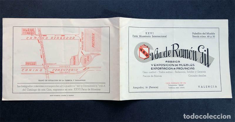 Cat&aacute;logos publicitarios: FOLLETO PUBLICIDAD / F&Aacute;BRICA DE MUEBLES / VDA. DE RAM&Oacute;N GIL / VALENCIA 1942 / FERIA MUESTRAS