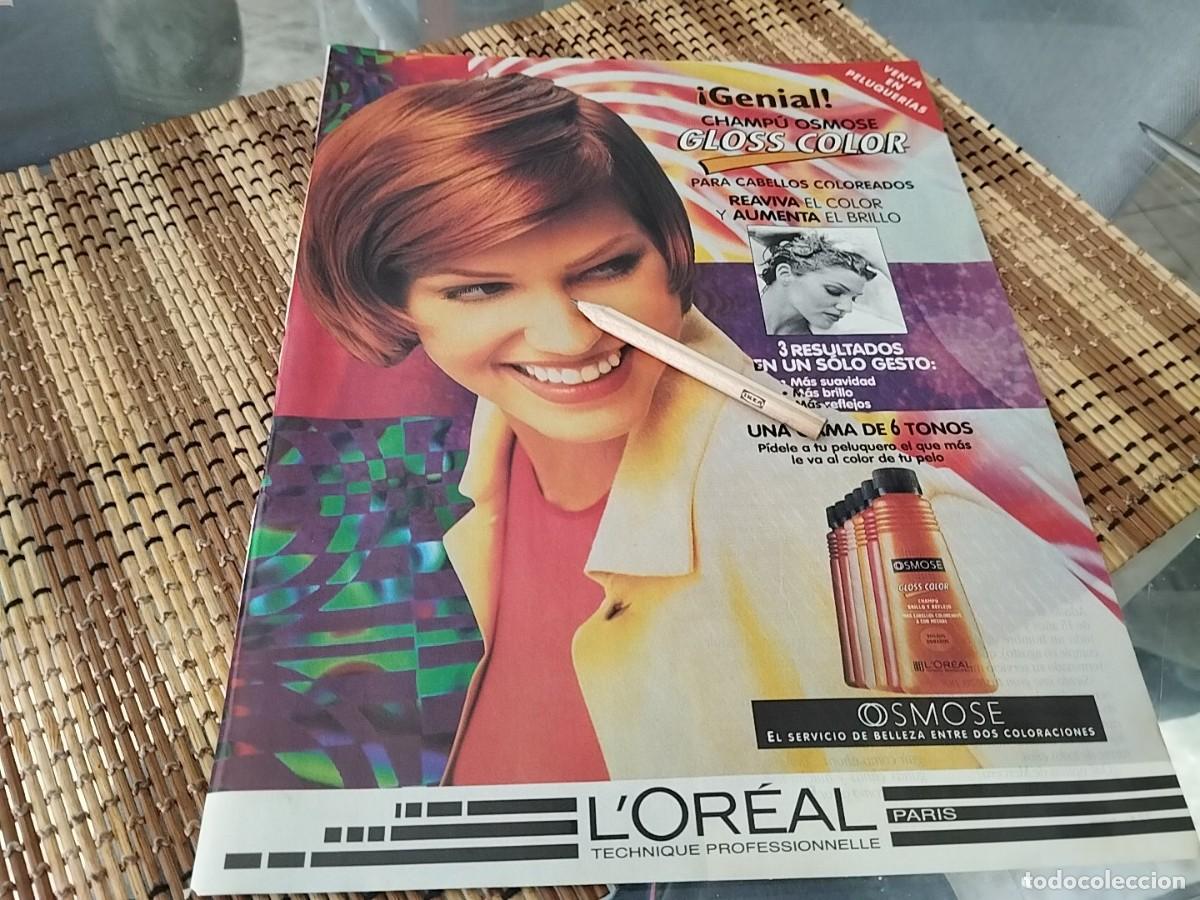 Cat&aacute;logos publicitarios: CHAMP&Uacute; OSMOSE GLOSS COLOR DE L&rdquo; OREAL PARIS ANUNCIO PUBLICIDAD REVISTA 1995 BONITO PARA ENMARCAR