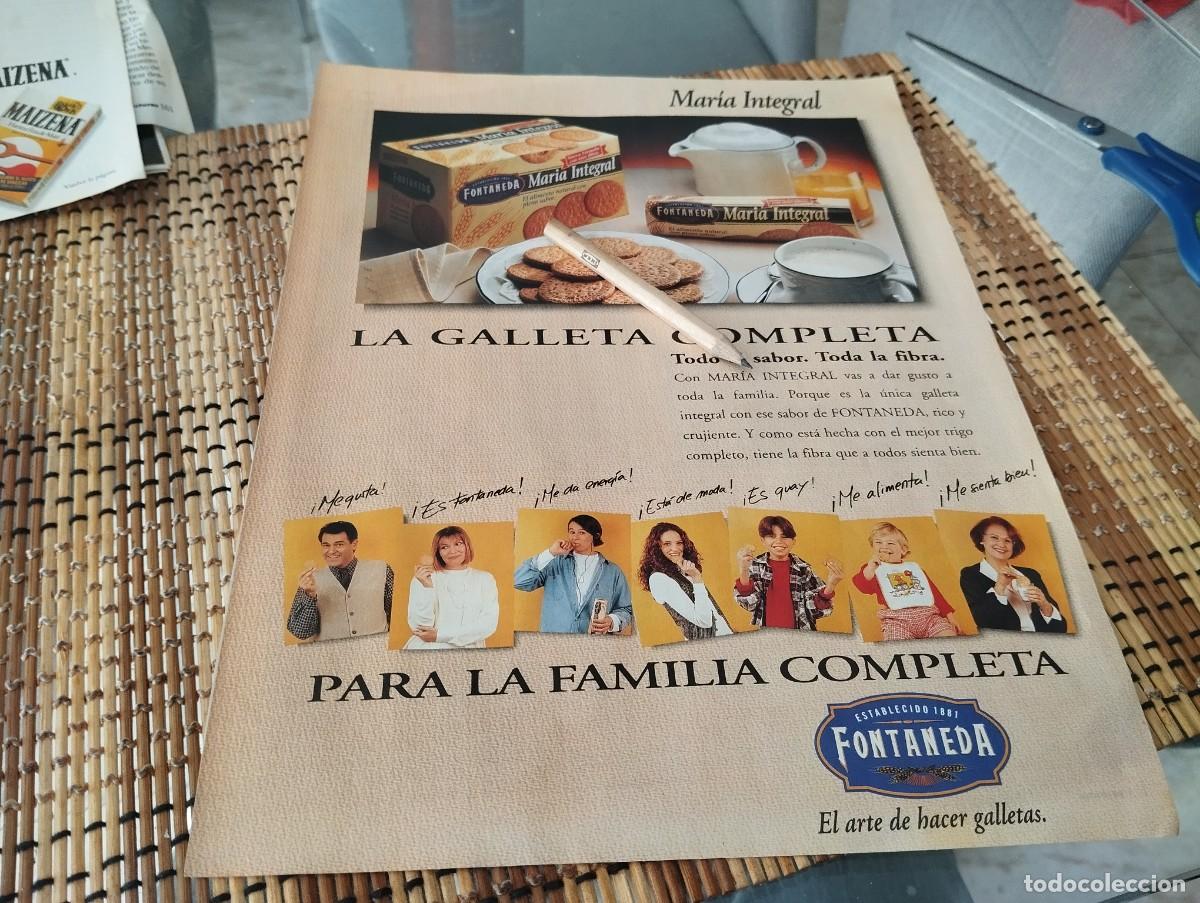 Cat&aacute;logos publicitarios: GALLETAS FONTANEDA ANUNCIO PUBLICIDAD REVISTA 1995 BONITO PARA ENMARCAR