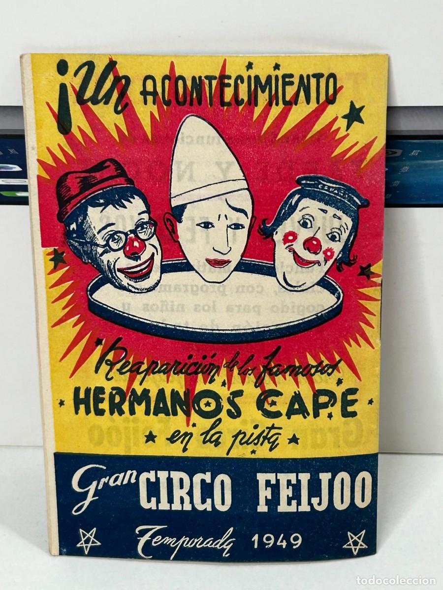 Cat&aacute;logos publicitarios: ANTIGUO PROGRAMA CIRCO HERMANOS CAPE GRAN CIRCO FEIJOO 1949