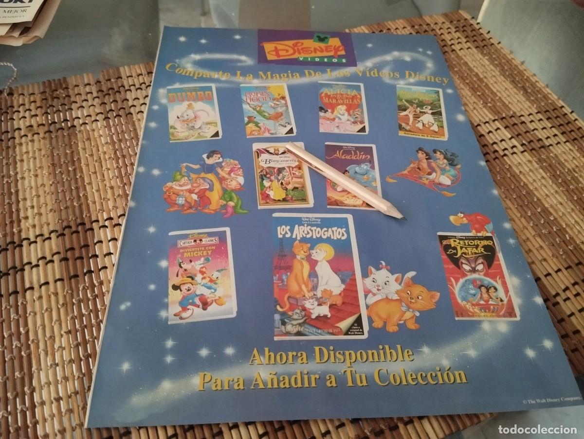 Cat&aacute;logos publicitarios: PEL&Iacute;CULAS VHS DISNEY ANUNCIO PUBLICIDAD REVISTA 1995 BONITO PARA ENMARCAR