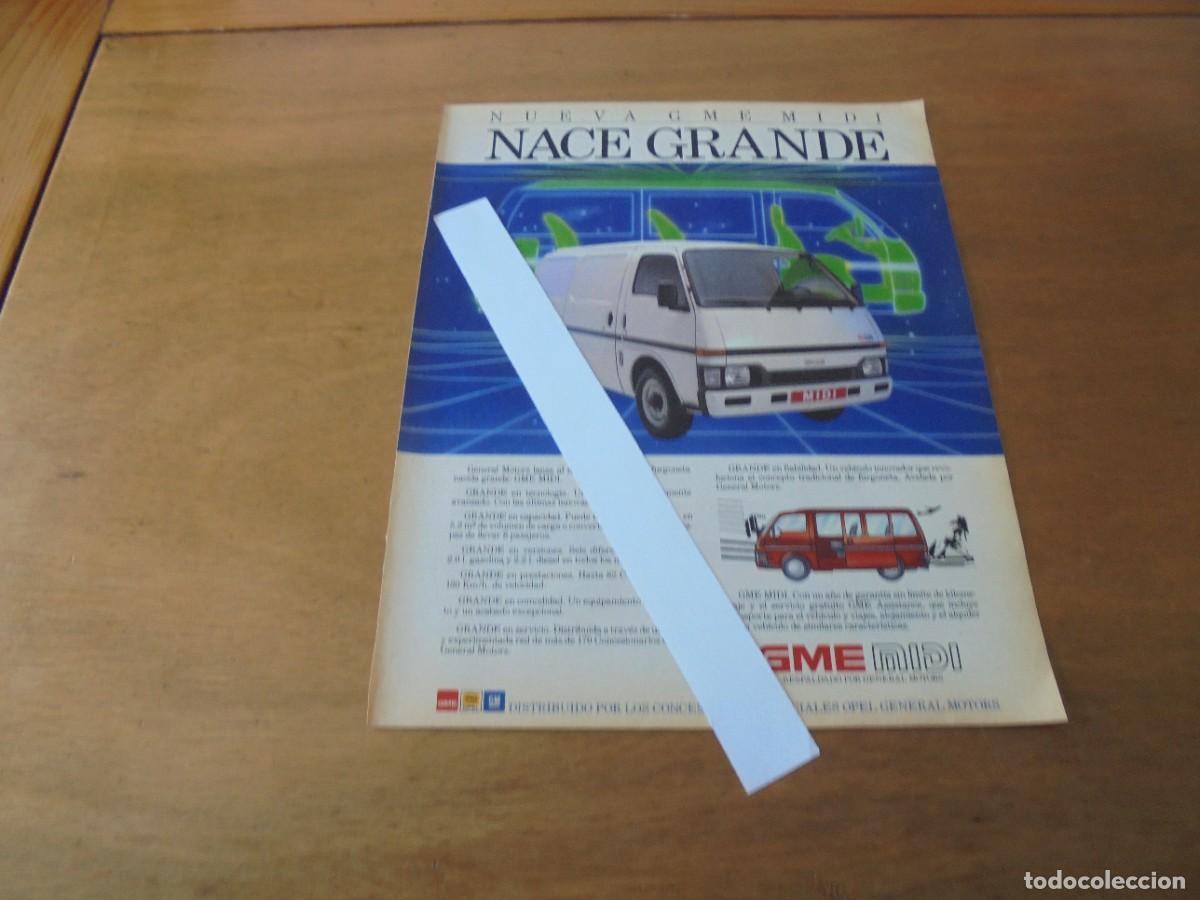 Cat&aacute;logos publicitarios: PUBLICIDAD 1988: FURGONETA GENERAL MOTORS GME MIDI.