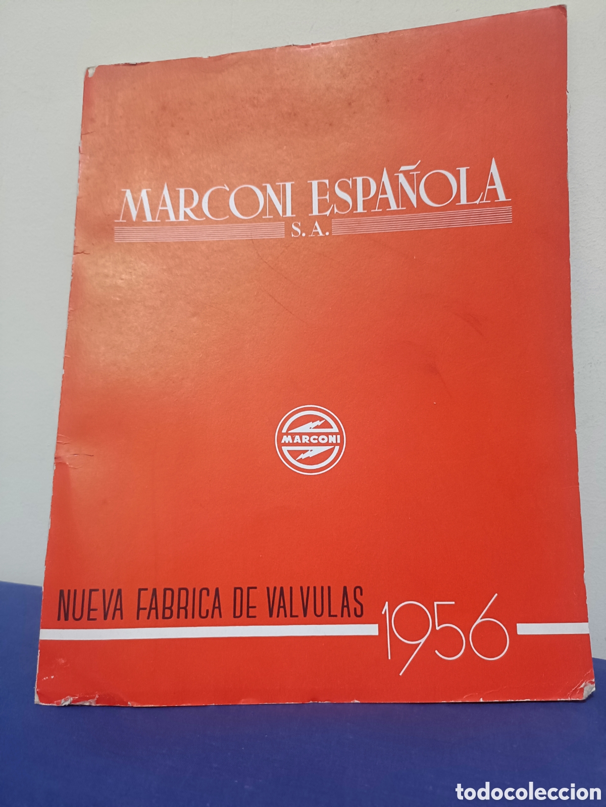 Cat&aacute;logos publicitarios: Folleto Marconi &rdquo;Nueva f&aacute;brica de v&aacute;lvulas 1956&rdquo;
