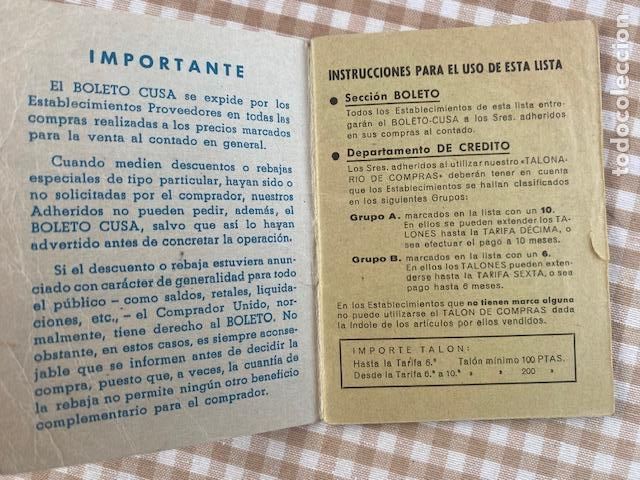 Cat&aacute;logos publicitarios: CUSA COMPRADORES UNIDOS SA , BARCELONA 1954 - Foto 2