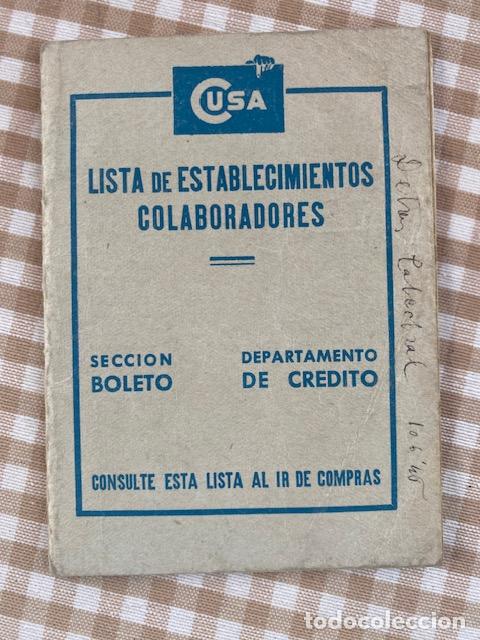 Cat&aacute;logos publicitarios: CUSA COMPRADORES UNIDOS SA , BARCELONA 1954 - Foto 1