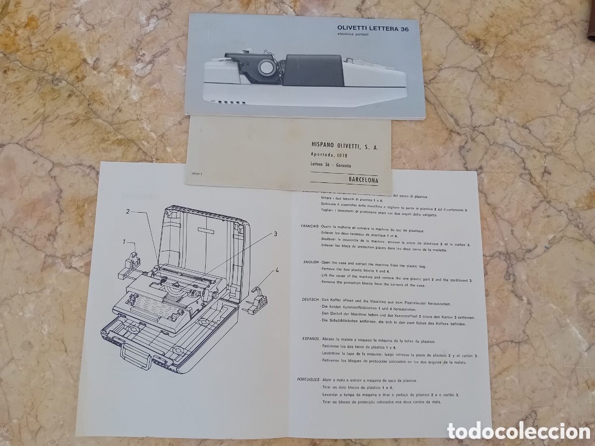 Cat&aacute;logos publicitarios: lote olivetti lettrera 36