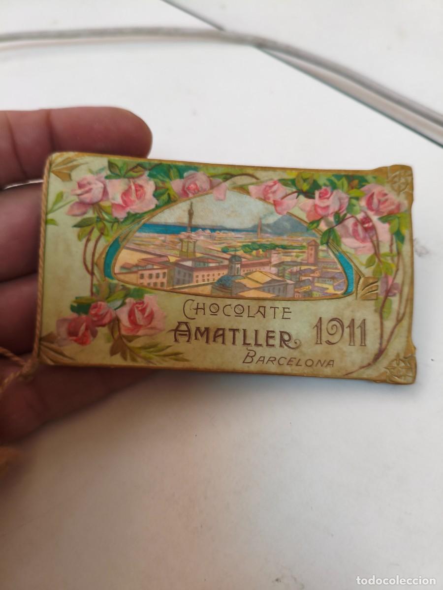 Cat&aacute;logos publicitarios: CALENDARIO DE BOLSILLO CHOCOLATE AMATLLER A&Ntilde;O 1911
