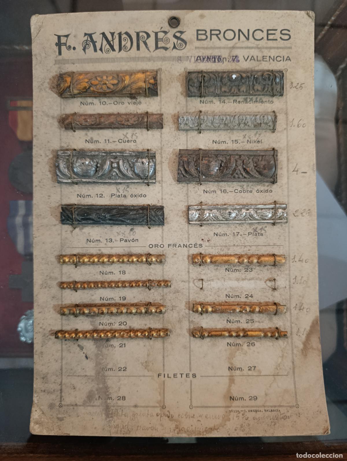 Cat&aacute;logos publicitarios: CATALOGO DE BRONCES F ANDRES. VALENCIA