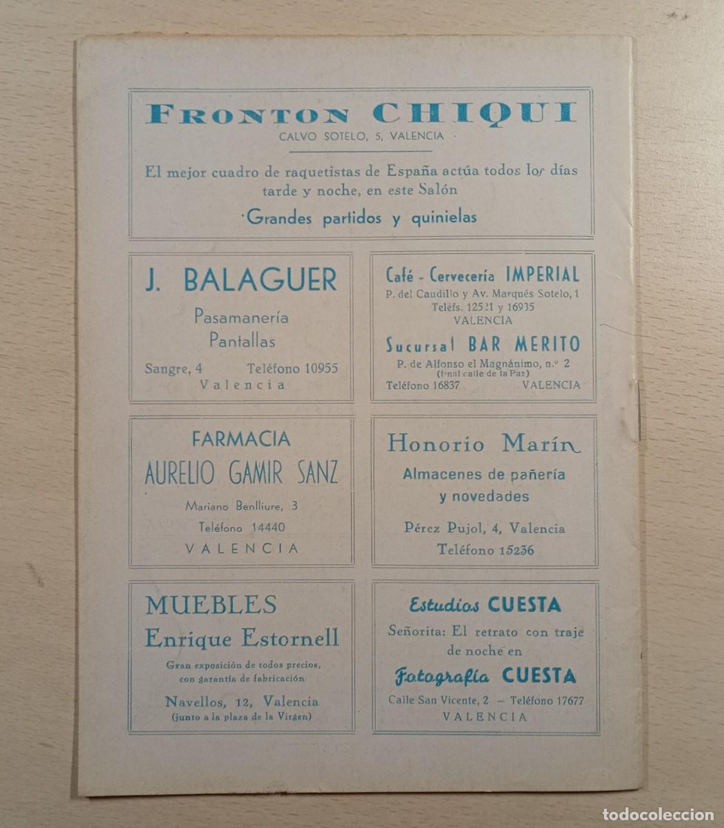 Cat&aacute;logos publicitarios: VALENCIA. FERIA DE JULIO 1943. PROGRAMA OFICIAL - Foto 2