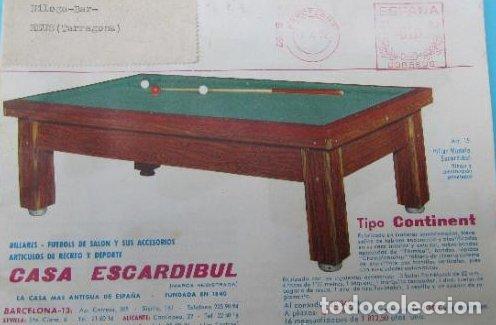 Cat&aacute;logos publicitarios: CAT&Aacute;LOGO CASA ESCARDIBUL. BILLARES, FUTBOLS DE SAL&Oacute;N, ART&Iacute;CULOS DE RECREO Y DEPORTE. BARCELONA, 1972
