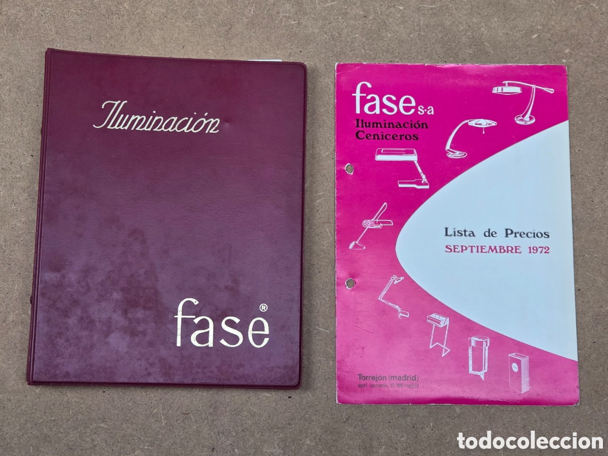 Cat&aacute;logos publicitarios: CAT&Aacute;LOGO Y LISTA DE PRECIOS FASE L&Aacute;MPARAS Y ACCESORIOS 1972 ORIGINAL