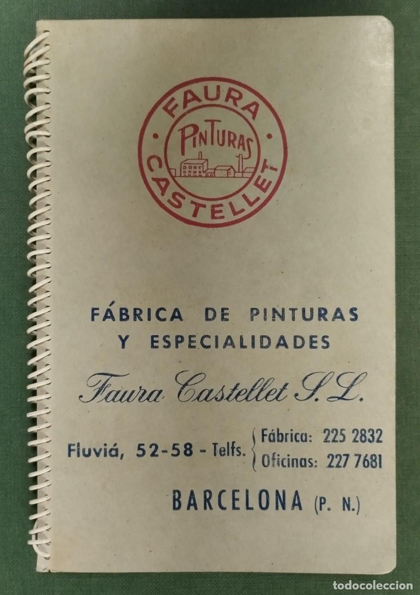 Cat&aacute;logos publicitarios: AGENDA DE PROPAGANDA FAURA CASTELLET PINTURAS - FABRICA DE PINTURAS Y ESPECIALIDADES BARCELONA
