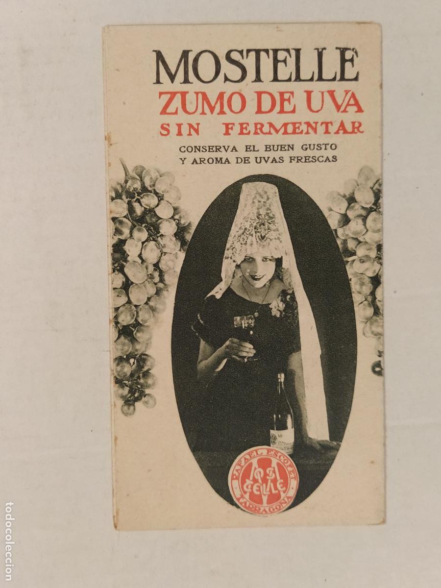 Cat&aacute;logos publicitarios: MOSTELLE ZUMO DE UVA SIN FERMENTAR - PUBLICIDAD ANTIGUA -VER FOTOS-(116.175)