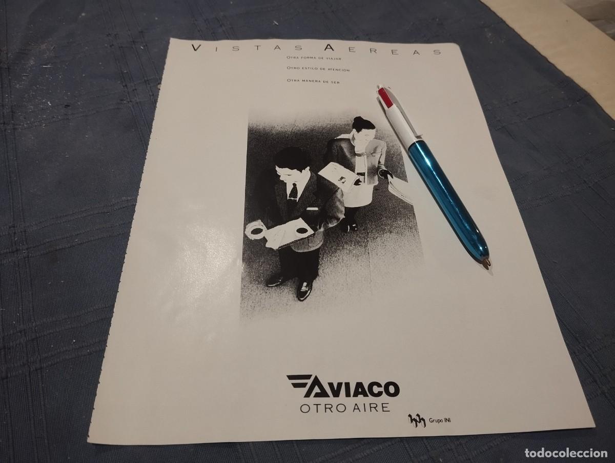 Cat&aacute;logos publicitarios: LINEAS AEREAS AVIACO ANUNCIO PUBLICIDAD REVISTA 1991 BONITO PARA ENMARCAR