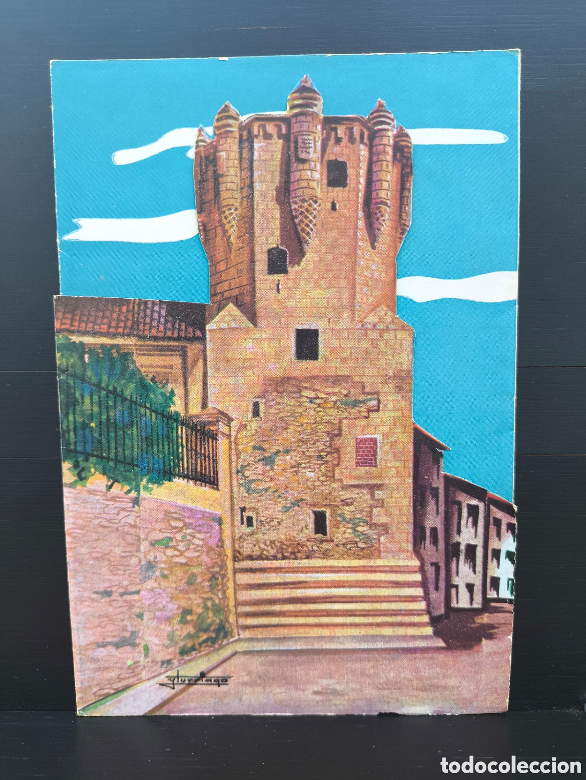 Cat&aacute;logos publicitarios: Antiguo folleto guia informaci&oacute;n publicidad Hotel Torre del Clavero Salamanca ilustra Yturriaga 1960