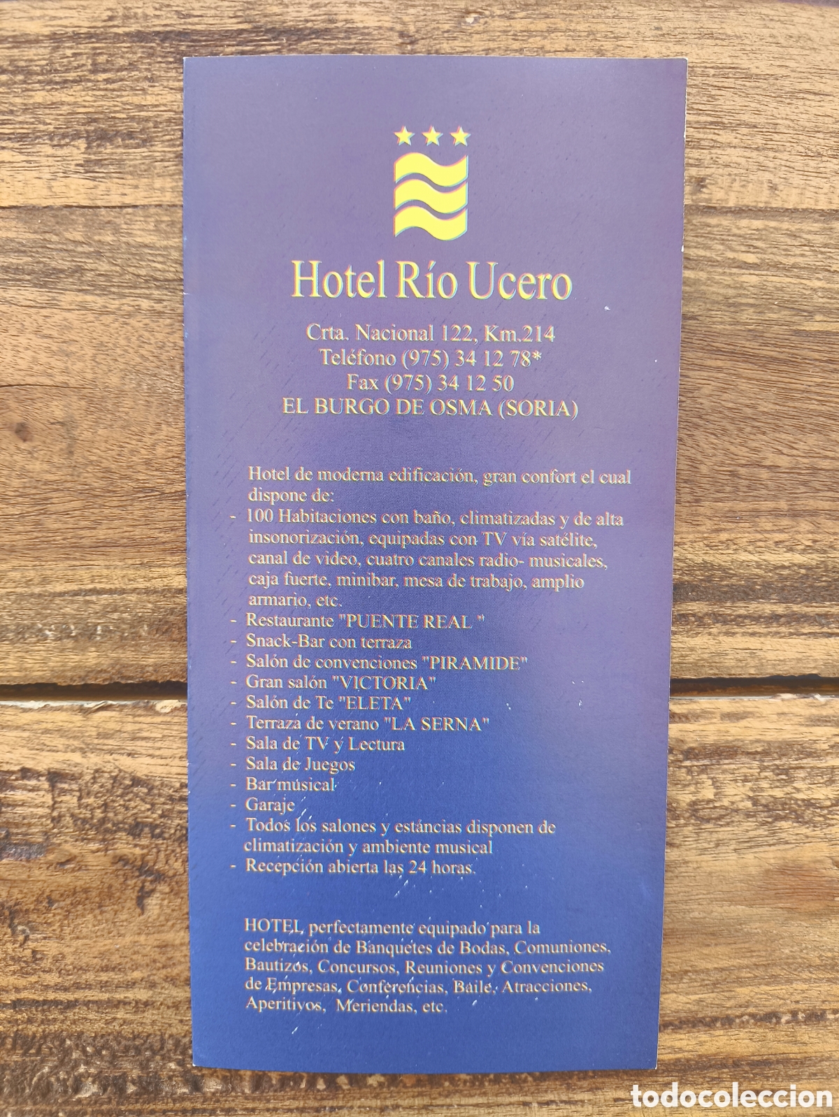 Cat&aacute;logos publicitarios: Folleto guia informaci&oacute;n publicidad servicios Hotel R&iacute;o Ucero El Burgo de Osma Soria