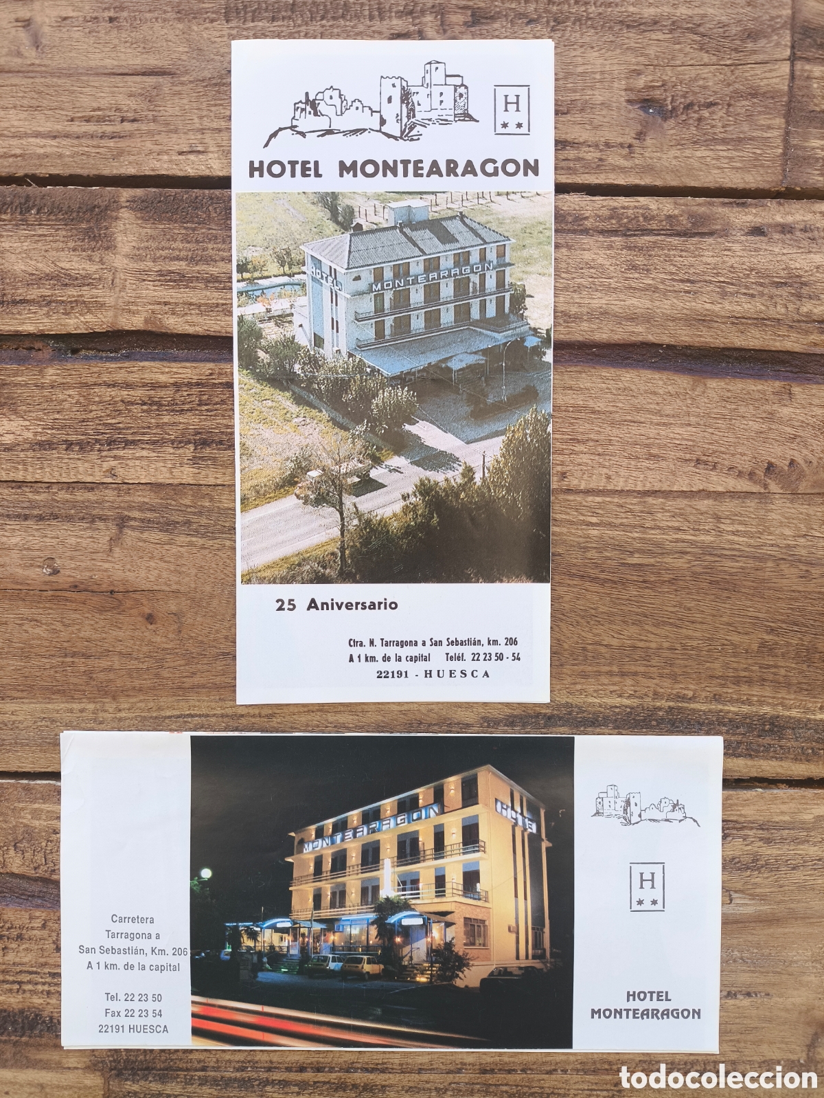 Cat&aacute;logos publicitarios: Lote folletos guia informaci&oacute;n publicidad servicios Hotel Montearagon Huesca
