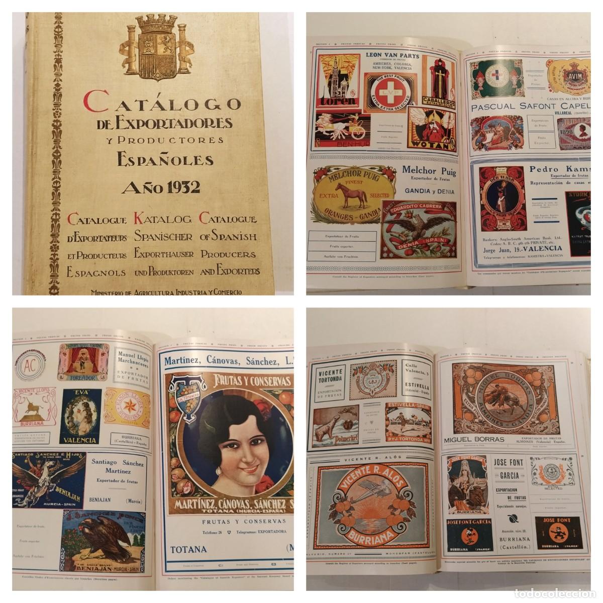 Cat&aacute;logos publicitarios: CATALOGO DE EXPORTADORES Y PRODUCTORES ESPA&Ntilde;OLES - A&Ntilde;O 1932 - CON MUCHA PUBLICIDAD EN EL INTERIOR
