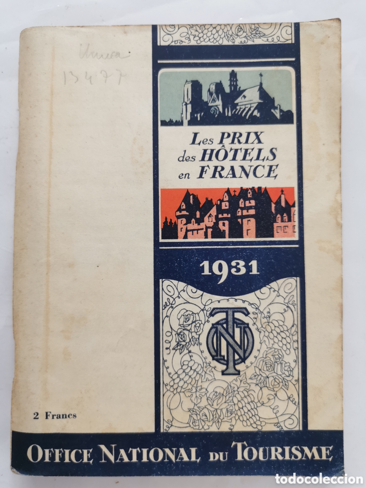 Catalogues publicitaires: Gu&iacute;a precio hoteles Francia 1931