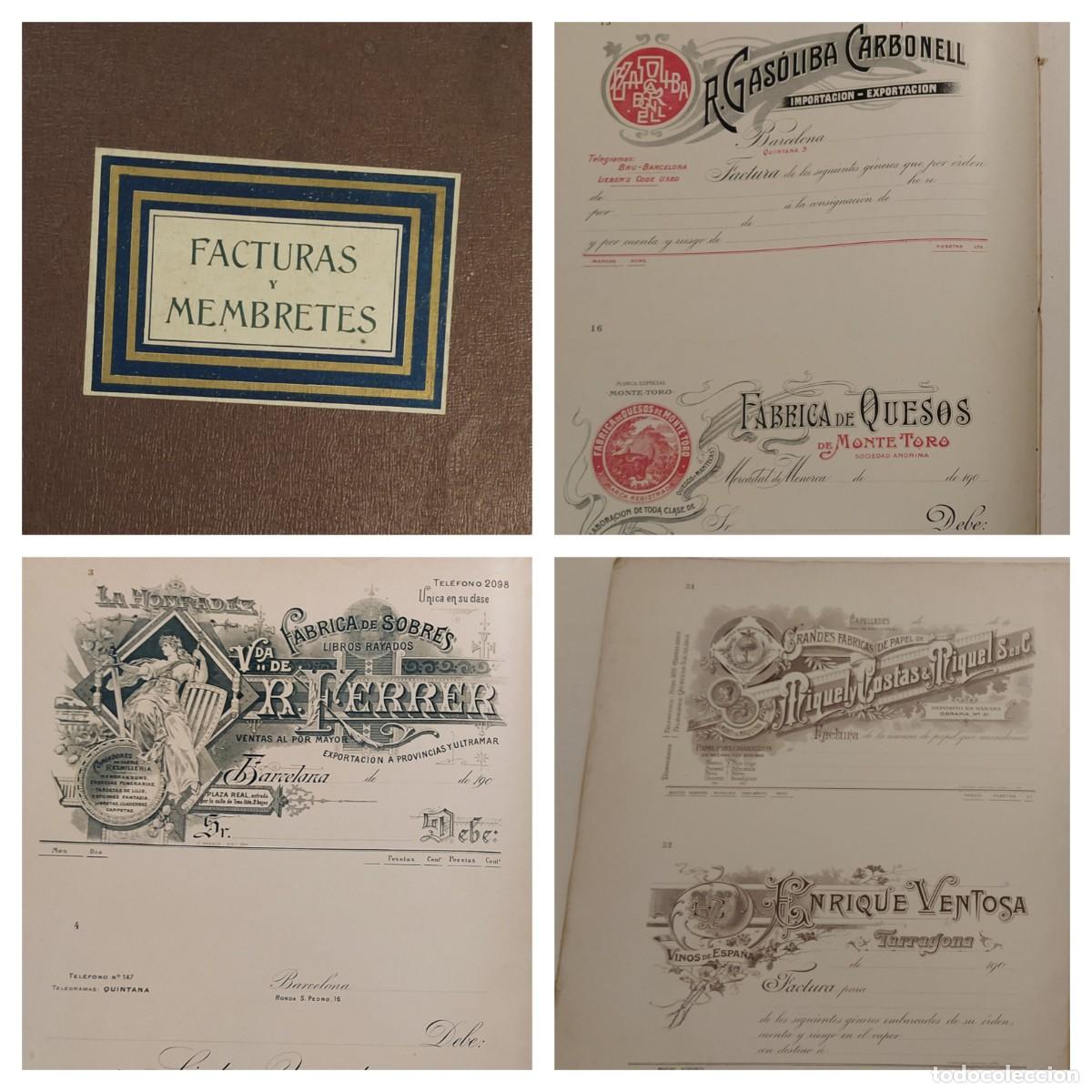 Cat&aacute;logos publicitarios: FACTURAS Y MEMBRETES - CATALOGO PUBLICIDAD ANTIGUO -VER FOTOS-(V-28.224)