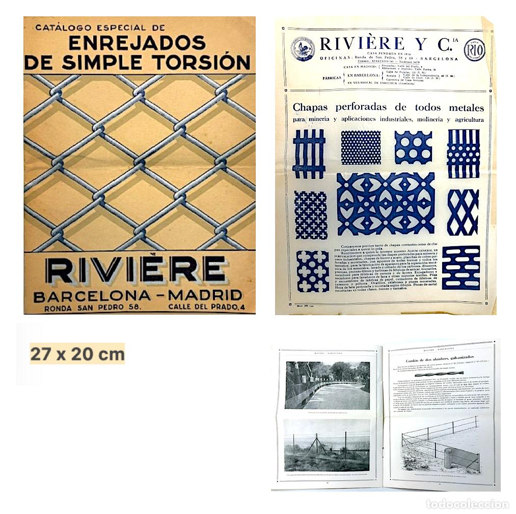 Cat&aacute;logos publicitarios: Riviere y Cia : Cat&aacute;logo de Enrejados (Barcelona, Madrid. 1926. Ilustraciones y modelos