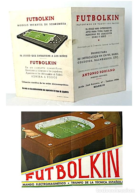 Cat&aacute;logos publicitarios: Futbolkin (Mando electromagn&eacute;tico. Ant&ordm; Soriano) Futbol&iacute;n. Publicidad a&ntilde;os 50
