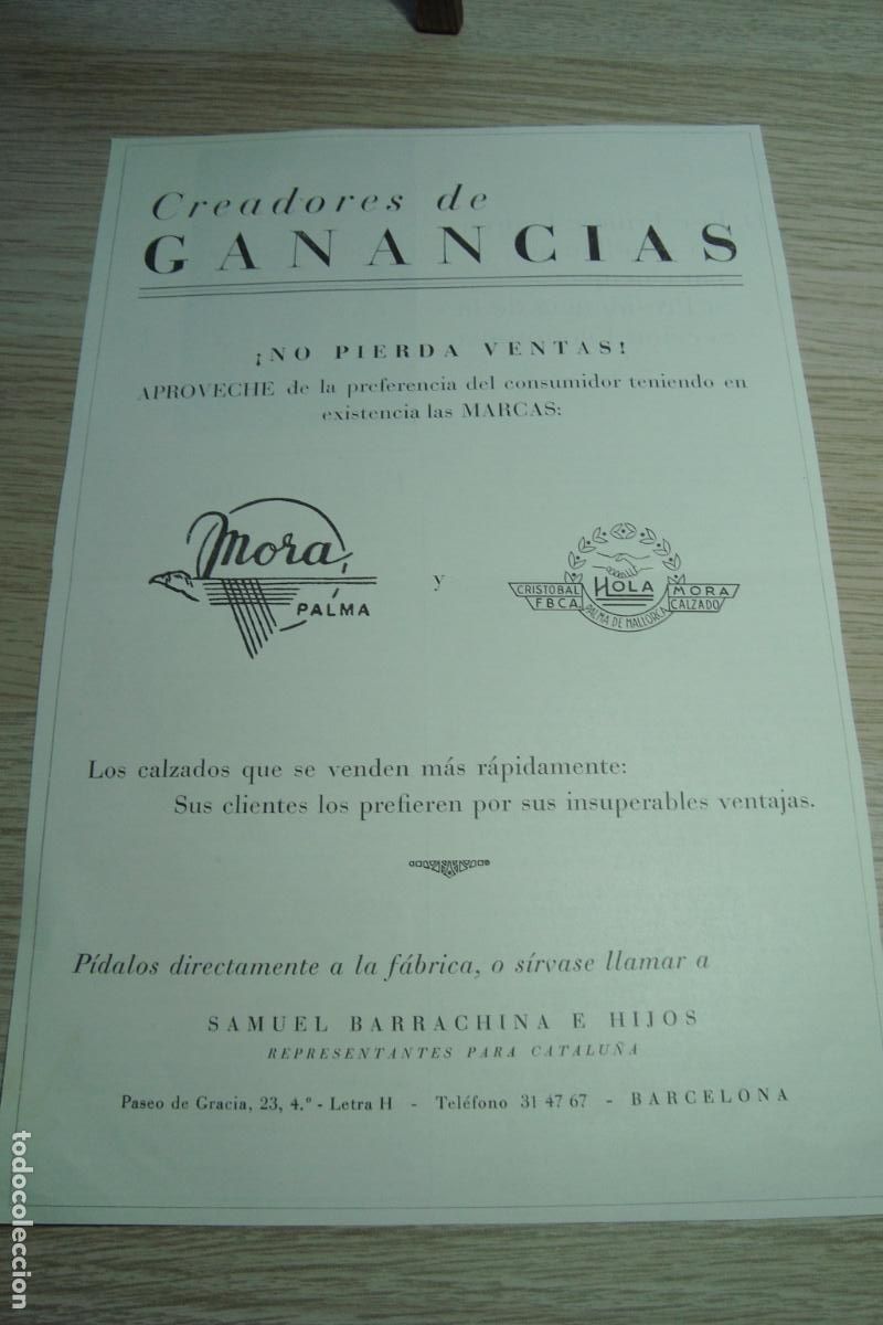 Cat&aacute;logos publicitarios: ANTIGUA PUBLICIDAD SAMUEL BARRACHINA E HIJOS. CALZADOS CRISTOBAL MORA PALMA MALLORCA.