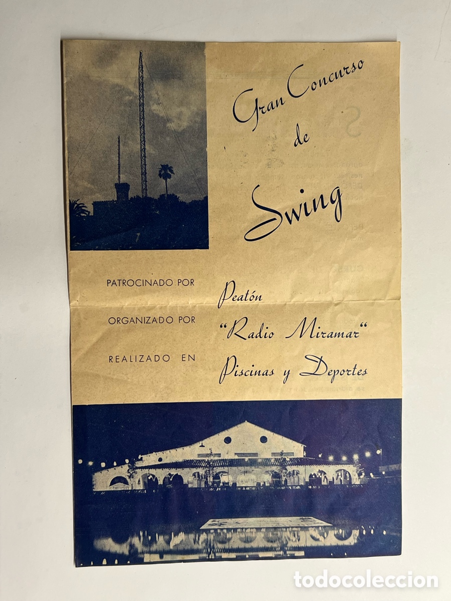Cat&aacute;logos publicitarios: BARCELONA. Programa GRAN CONCURSO DE SWING, Parque Piscinas y Deportes (h.1950?)