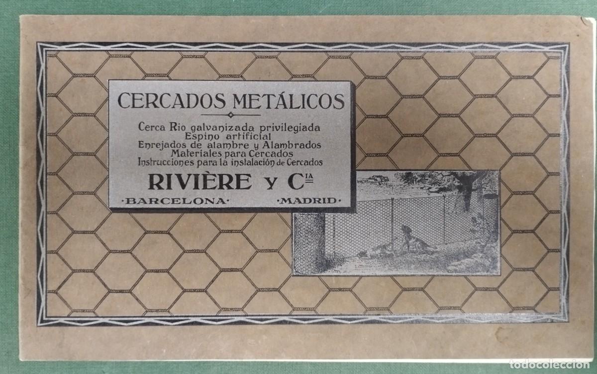 Cat&aacute;logos publicitarios: CATALOGO RIVIERE CERCADOS METALICOS BARCELONA-MADRID 1926 PUBLICIDAD