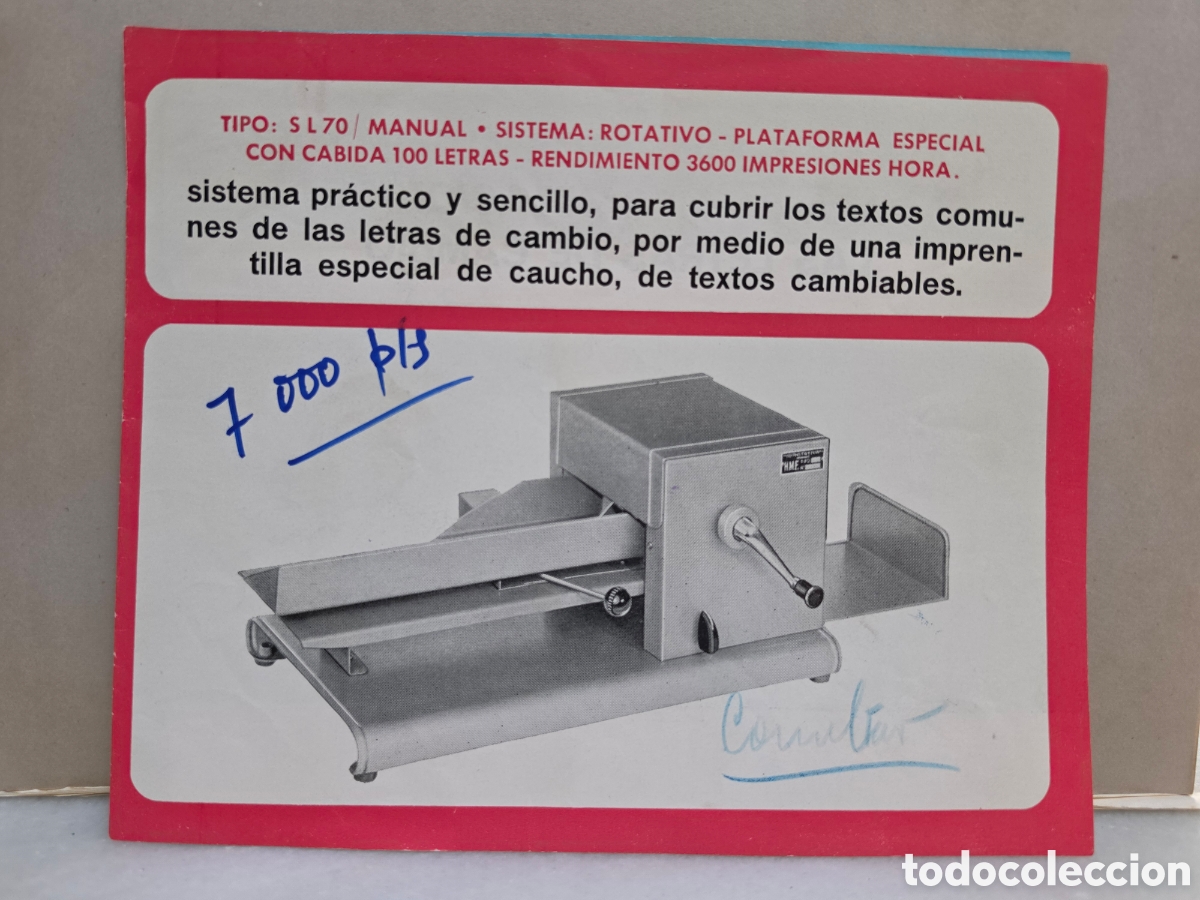 Cat&aacute;logos publicitarios: GIROTATIVA. MAQUINAS Y APARATOS AUTOMATICOS PARA LETRAS DE CAMBIO. PUBLICIDAD A&Ntilde;OS 60.