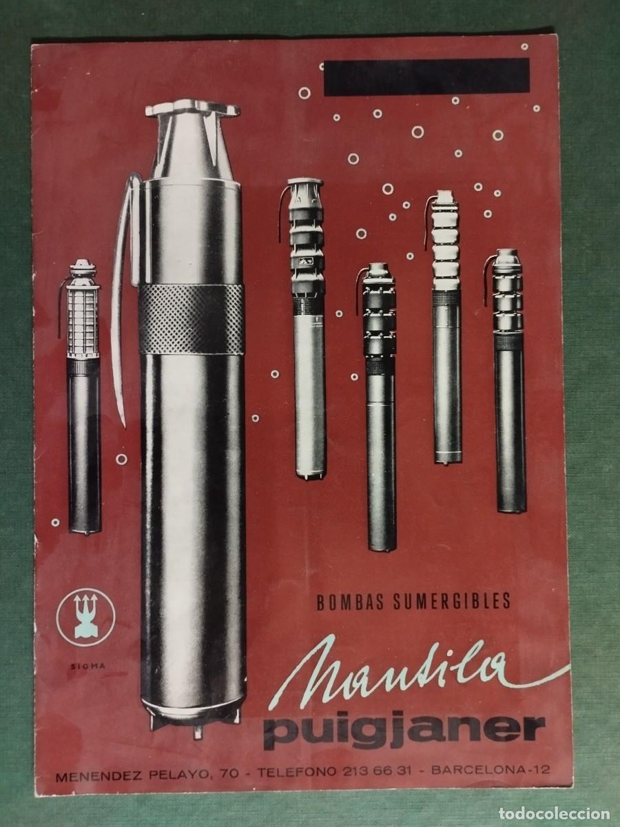 Cat&aacute;logos publicitarios: CATALOGO BOMBAS SUMERGIBLES NAUTILIA PUIGJANER BARCELONA1967 PUBLICIDAD