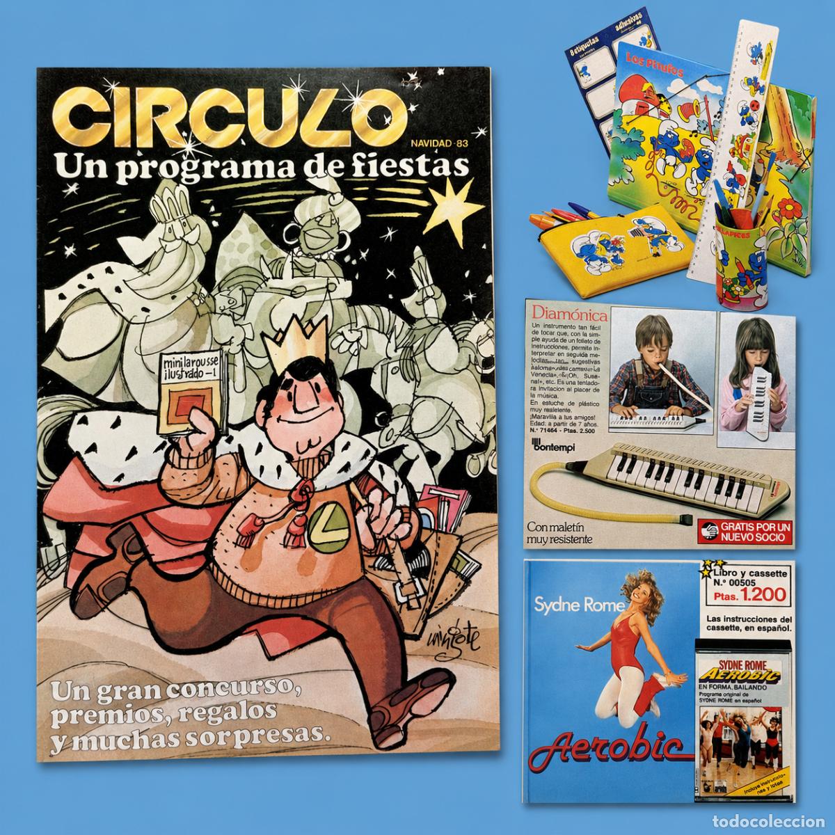 Cat&aacute;logos publicitarios: ⚜️ &Ntilde;02C. Cat&aacute;logo Circulo Lectores Navidad 1983 Mingote Los Pitufos Nancy Fama EGB Vintage
