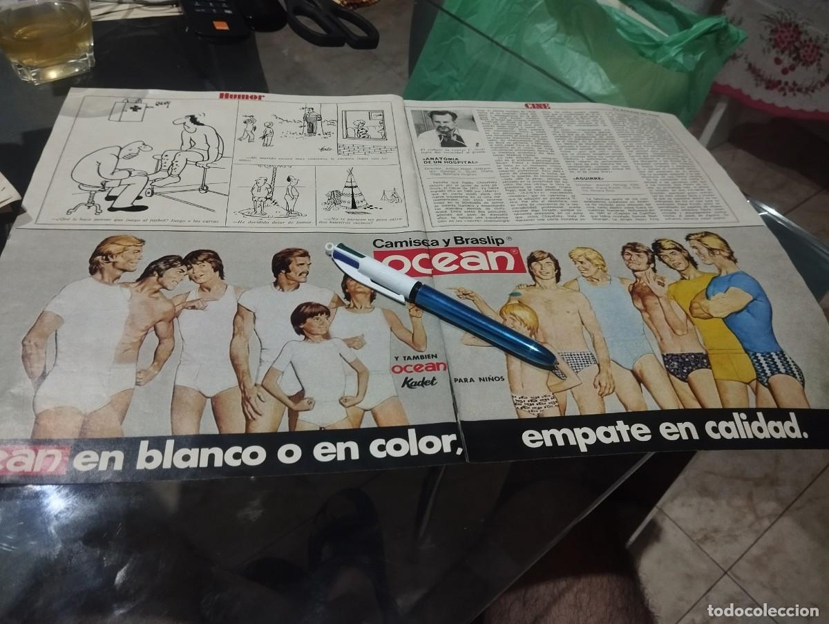 Cat&aacute;logos publicitarios: OCEAN CAMISETAS Y BRASLIP ROPA INTERIOR MASCULINA ANUNCIO PUBLICIDAD REVISTA 1975