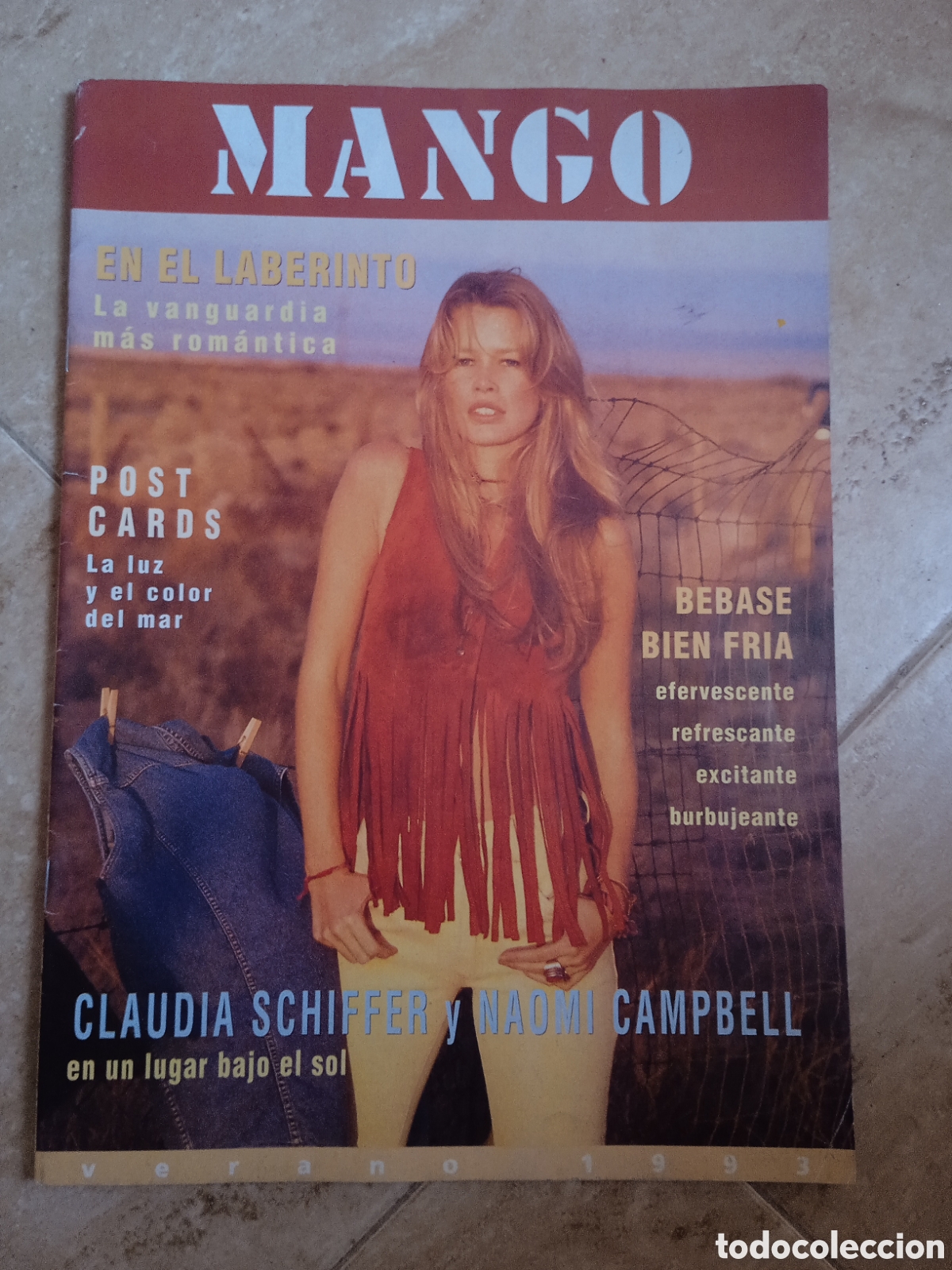 Cat&aacute;logos publicitarios: Catalogo Mango verano 1993 Claudia Schiffer y Naomi Campbell