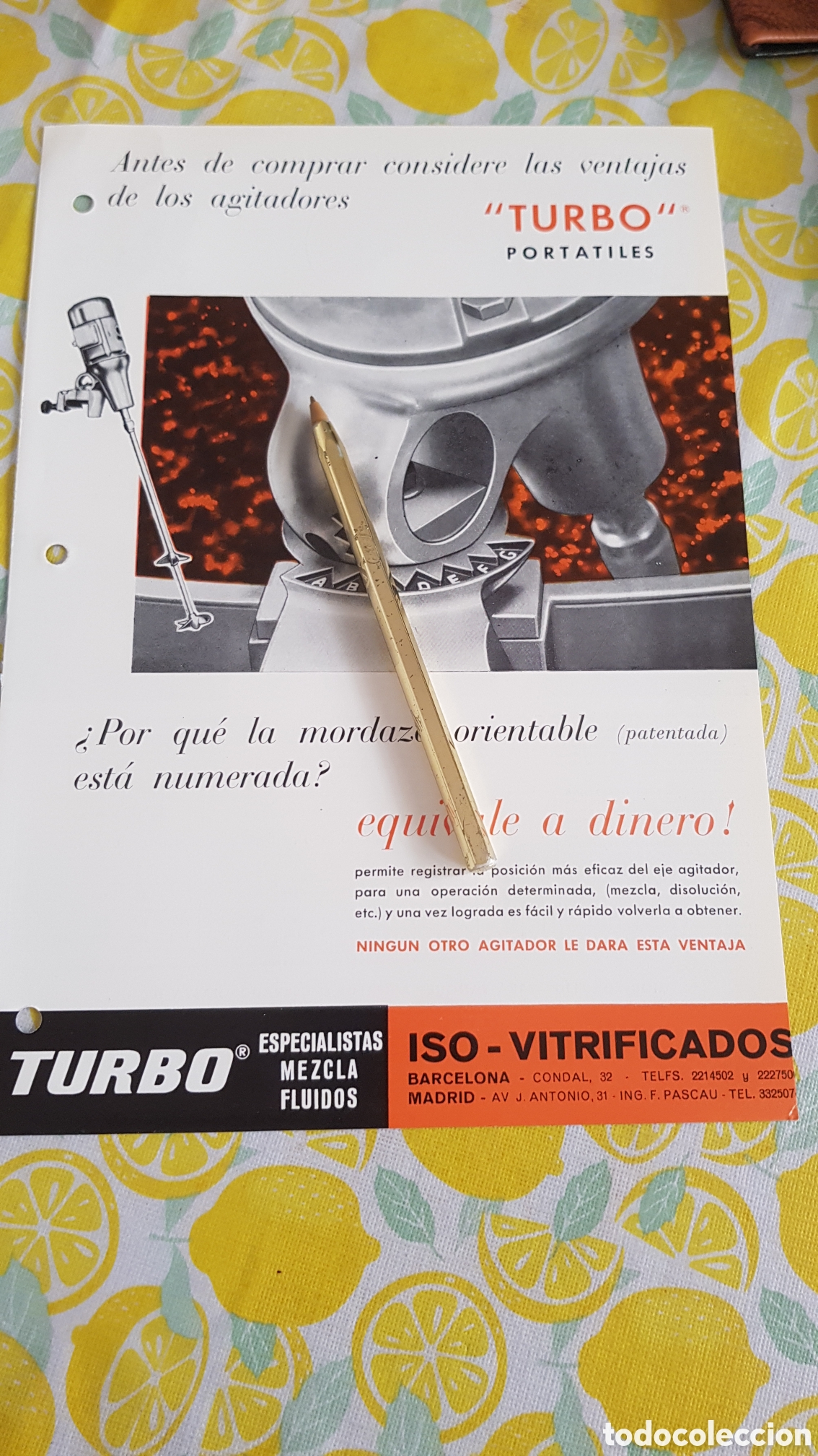 Cat&aacute;logos publicitarios: Folleto Mezcladores turbo