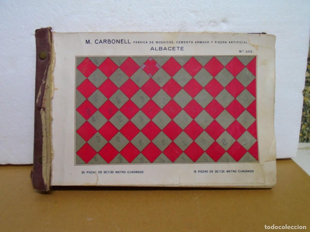 Cat&aacute;logos publicitarios: CATALOGO DE MOSAICOS HIDRAULICOS DE LA FABRICA M.CARBONELL EN ALBACETE,VER FOTOS.RARO.