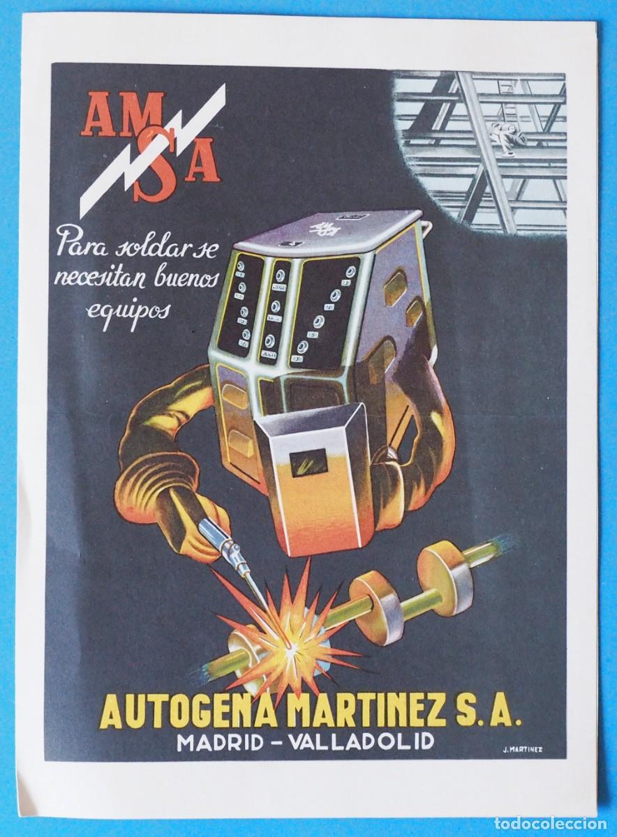Cat&aacute;logos publicitarios: ANTIGUO CATALOGO DE PUBLICIDAD: AMSA. AUTOGENA MARTINEZ. MADRID-VALLADOLID
