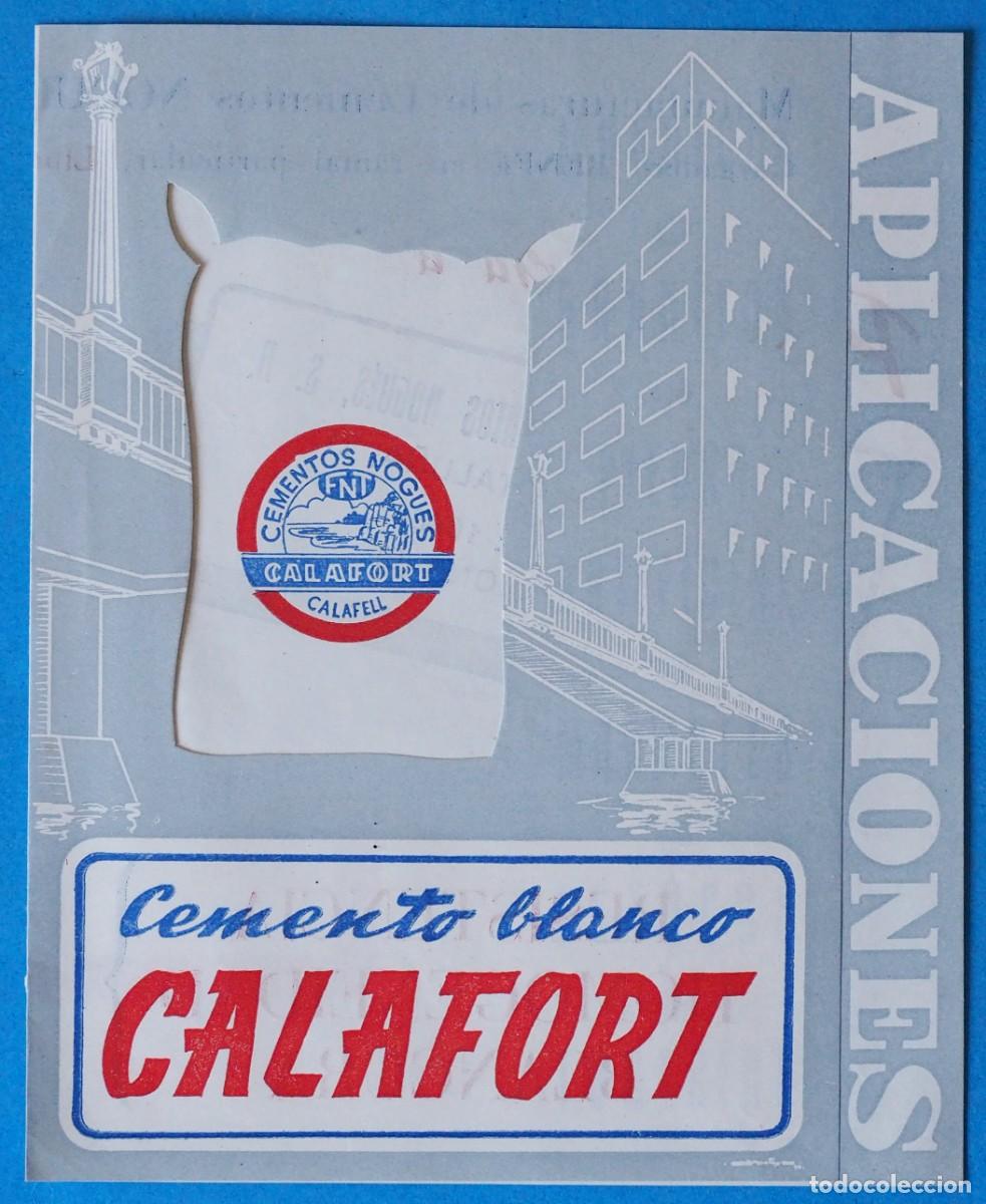 Cat&aacute;logos publicitarios: ANTIGUA PUBLICIDAD: CEMENTO BLANCO CALAFORT. CALAFELL (TARRAGONA)