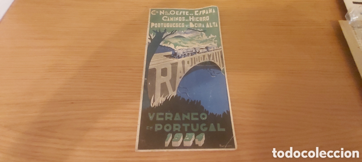 Cat&aacute;logos publicitarios: CAMINOS DE HIERRO. RAPIDO AZUL. VERANO EN PORTUGAL 1934