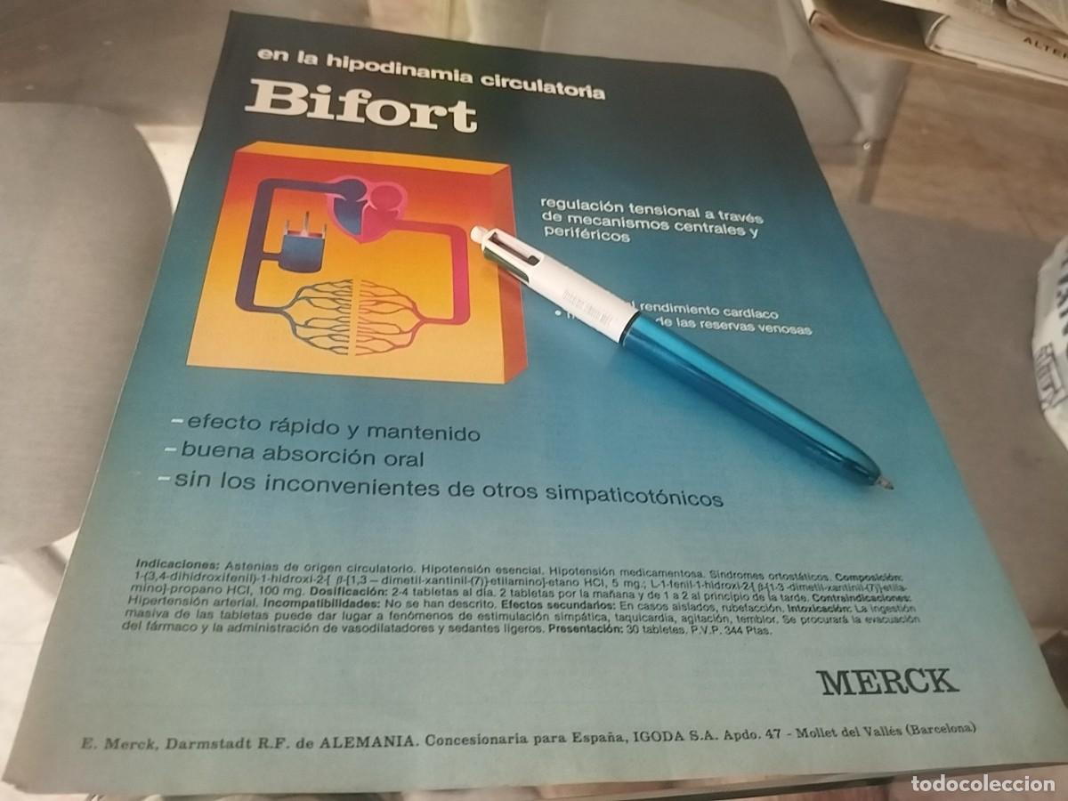Cat&aacute;logos publicitarios: MEDICAMENTO BIFORT REGULACION TENSIONAL ANUNCIO PUBLICIDAD REVISTA 1980 BONITO PARA ENMARCAR