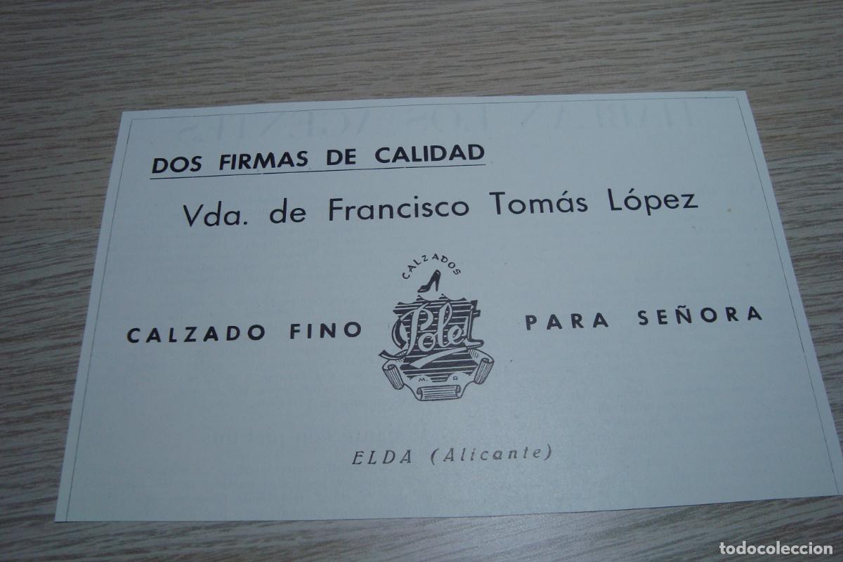 Cat&aacute;logos publicitarios: ANTIGUA PUBLICIDAD CALZADO SE&Ntilde;ORA. POLE Y VDA. DE FRANCISCO TOMAS LOPEZ. ELDA ALICANTE 1958