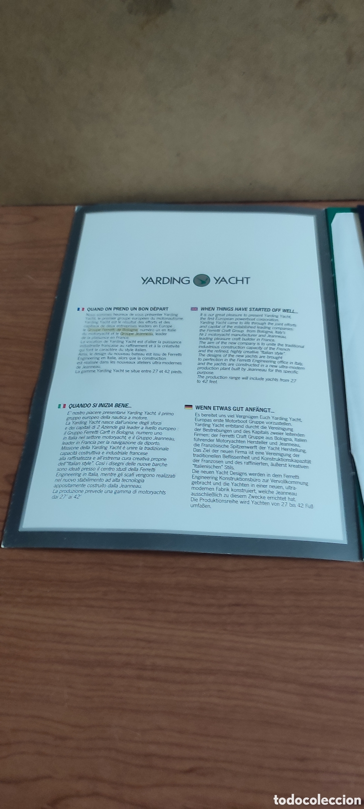 Cat&aacute;logos publicitarios: Catalogo Yarding Yacht.